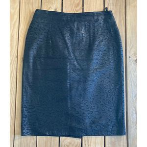Vintage Compelle Leather Knee Length skirt